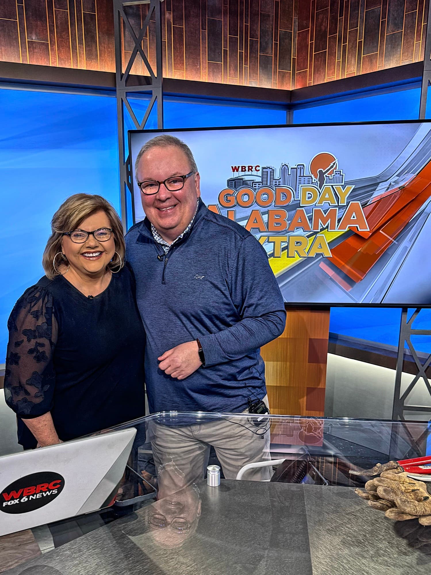 Chris VanCleave on set with a host of WBRC's Good Day Alabama Extra